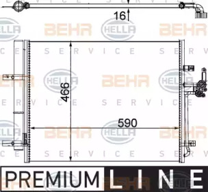 Конденсатор (BEHR HELLA SERVICE: 8FC 351 304-491)