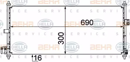 Конденсатор (BEHR HELLA SERVICE: 8FC 351 304-651)