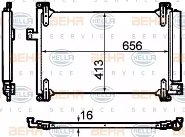 Конденсатор (BEHR HELLA SERVICE: 8FC 351 304-711)