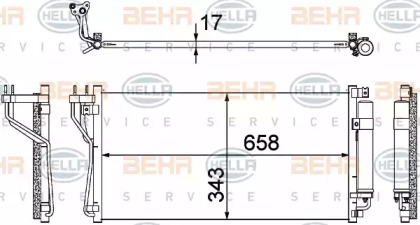 Конденсатор (BEHR HELLA SERVICE: 8FC 351 304-731)