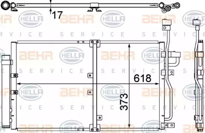 Конденсатор (BEHR HELLA SERVICE: 8FC 351 304-771)