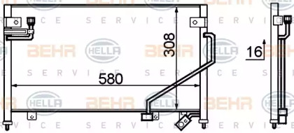 Конденсатор (BEHR HELLA SERVICE: 8FC 351 306-111)