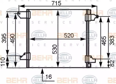 Конденсатор (BEHR HELLA SERVICE: 8FC 351 306-181)