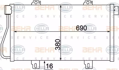 Конденсатор (BEHR HELLA SERVICE: 8FC 351 306-681)