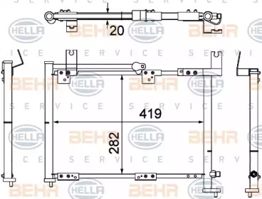 Конденсатор (BEHR HELLA SERVICE: 8FC 351 307-061)