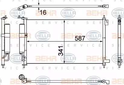 Конденсатор (BEHR HELLA SERVICE: 8FC 351 307-791)