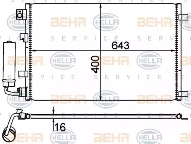 Конденсатор (BEHR HELLA SERVICE: 8FC 351 310-121)