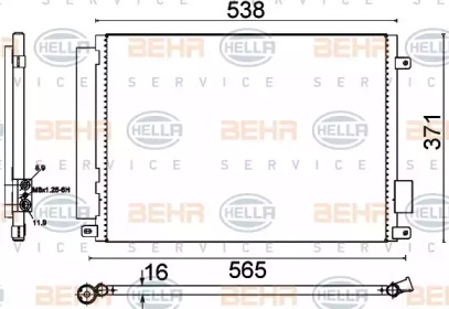 Конденсатор (BEHR HELLA SERVICE: 8FC 351 310-671)