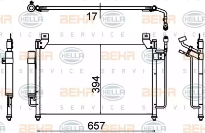 Конденсатор (BEHR HELLA SERVICE: 8FC 351 310-701)