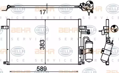 Конденсатор (BEHR HELLA SERVICE: 8FC 351 310-721)