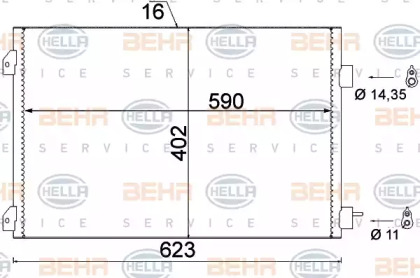 Конденсатор (BEHR HELLA SERVICE: 8FC 351 310-791)