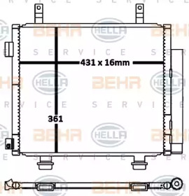 Конденсатор (BEHR HELLA SERVICE: 8FC 351 316-571)