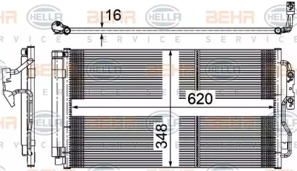 Конденсатор (BEHR HELLA SERVICE: 8FC 351 316-584)