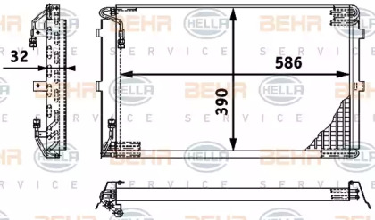 Конденсатор (BEHR HELLA SERVICE: 8FC 351 317-091)