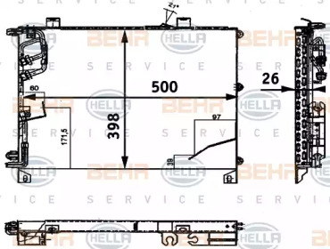 Конденсатор (BEHR HELLA SERVICE: 8FC 351 317-231)