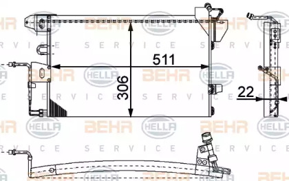 Конденсатор (BEHR HELLA SERVICE: 8FC 351 317-311)