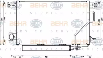 Конденсатор (BEHR HELLA SERVICE: 8FC 351 317-504)