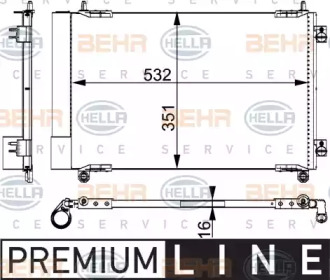 Конденсатор (BEHR HELLA SERVICE: 8FC 351 317-521)