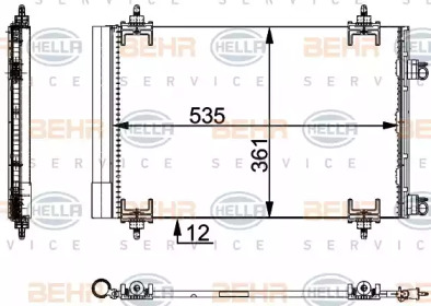 Конденсатор (BEHR HELLA SERVICE: 8FC 351 317-574)