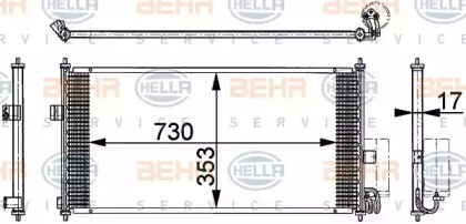 Конденсатор (BEHR HELLA SERVICE: 8FC 351 317-751)