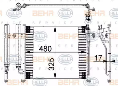 Конденсатор (BEHR HELLA SERVICE: 8FC 351 318-071)