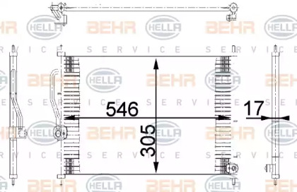 Конденсатор (BEHR HELLA SERVICE: 8FC 351 318-081)