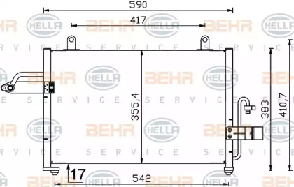 Конденсатор (BEHR HELLA SERVICE: 8FC 351 319-181)