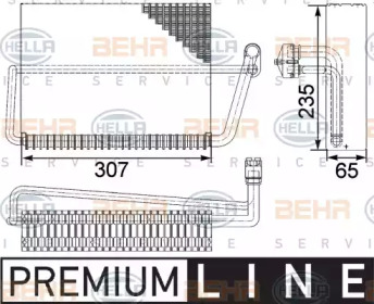 Испаритель (BEHR HELLA SERVICE: 8FV 351 330-491)