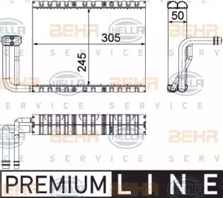 Испаритель (BEHR HELLA SERVICE: 8FV 351 330-661)