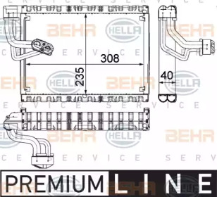 Испаритель (BEHR HELLA SERVICE: 8FV 351 330-681)