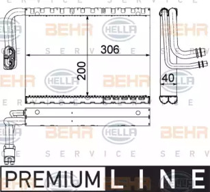 Испаритель (BEHR HELLA SERVICE: 8FV 351 330-701)