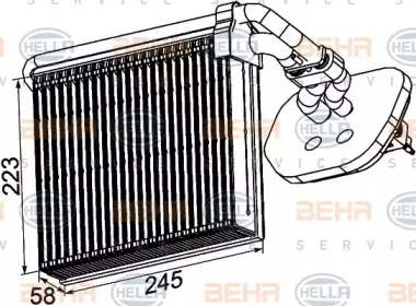 Испаритель (BEHR HELLA SERVICE: 8FV 351 331-021)