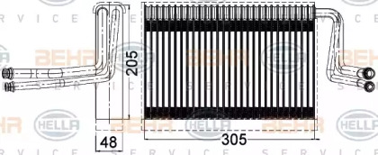 Испаритель (BEHR HELLA SERVICE: 8FV 351 331-261)