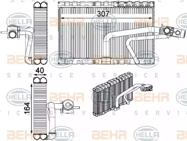 Испаритель (BEHR HELLA SERVICE: 8FV 351 331-271)