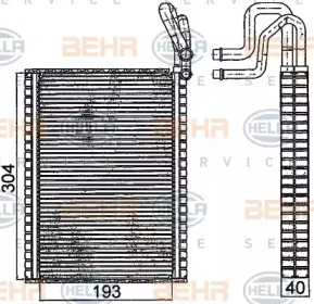 Испаритель (BEHR HELLA SERVICE: 8FV 351 331-291)