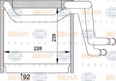 Испаритель (BEHR HELLA SERVICE: 8FV 351 336-001)