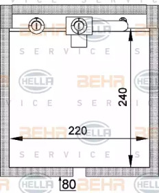 Испаритель (BEHR HELLA SERVICE: 8FV 351 336-011)