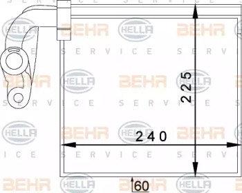 Испаритель (BEHR HELLA SERVICE: 8FV 351 336-071)