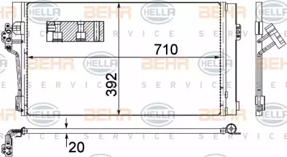 Конденсатор (BEHR HELLA SERVICE: 8FC 351 343-014)