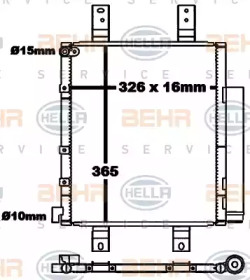 Конденсатор (BEHR HELLA SERVICE: 8FC 351 343-021)