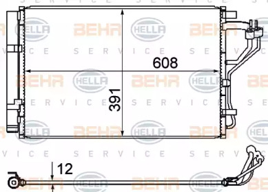 Конденсатор (BEHR HELLA SERVICE: 8FC 351 344-624)