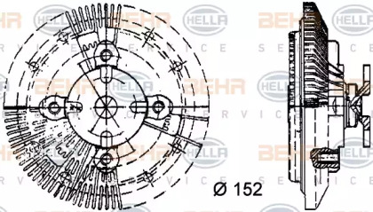 Сцепление (BEHR HELLA SERVICE: 8MV 376 732-121)