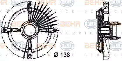 Сцепление (BEHR HELLA SERVICE: 8MV 376 732-151)