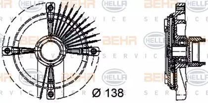 Сцепление (BEHR HELLA SERVICE: 8MV 376 732-161)