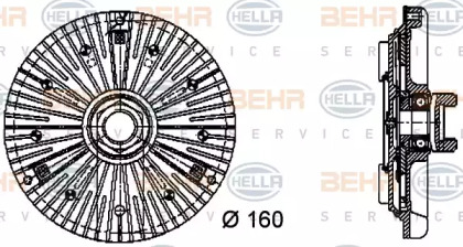 Сцепление (BEHR HELLA SERVICE: 8MV 376 732-271)