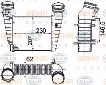 Теплообменник (BEHR HELLA SERVICE: 8ML 376 776-611)