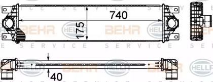 Теплообменник (BEHR HELLA SERVICE: 8ML 376 899-011)