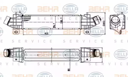 Теплообменник (BEHR HELLA SERVICE: 8ML 376 899-091)