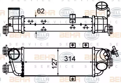 Теплообменник (BEHR HELLA SERVICE: 8ML 376 988-214)