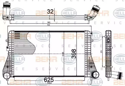 Теплообменник (BEHR HELLA SERVICE: 8ML 376 988-504)